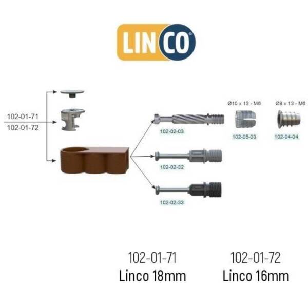 Mesan Linco Bağlantı Elemanı 18mm Antrasit Renk (102-01-71-309) - 2