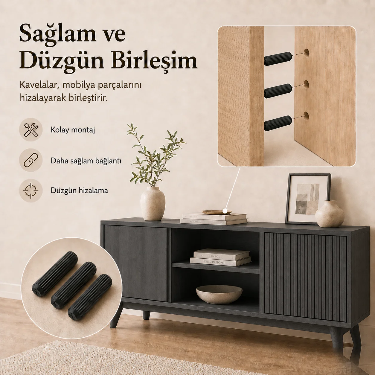 Mesan Plastik Kavela 5mm Siyah 5X30 (102-06-01-301) - 2