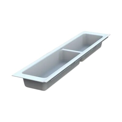 Mesan Traybond İki Bölme Beyaz Kaşıklık 107mm (105-83-02-302) - 1