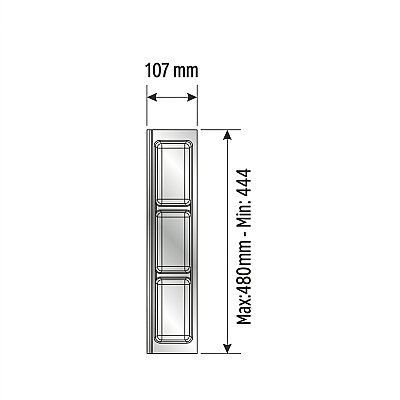 Mesan Traybond 3 Bölme Kaşıklık Beyaz 107 mm (105-83-03-302) - Mesan (1)