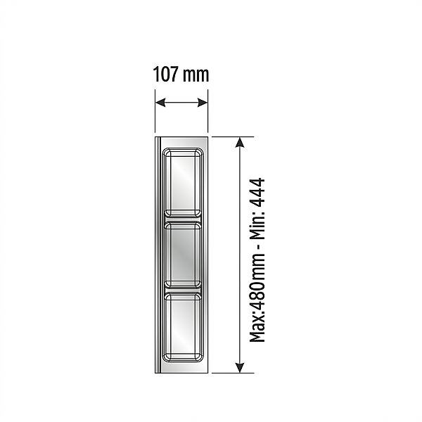 Mesan Traybond 3 Bölme Kaşıklık Beyaz 107 mm (105-83-03-302) - 2
