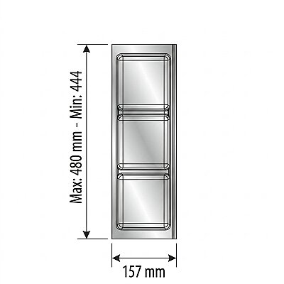 Mesan Traybond 3 Bölme Beyaz Kaşıklık 157mm (105-83-06-302) - Mesan (1)