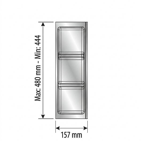 Mesan Traybond 3 Bölme Beyaz Kaşıklık 157mm (105-83-06-302) - 2