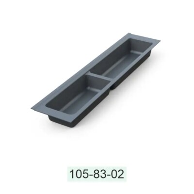 Mesan Traybond İki Bölme Antrasit Kaşıklık 107mm (105-83-02-309) - 1
