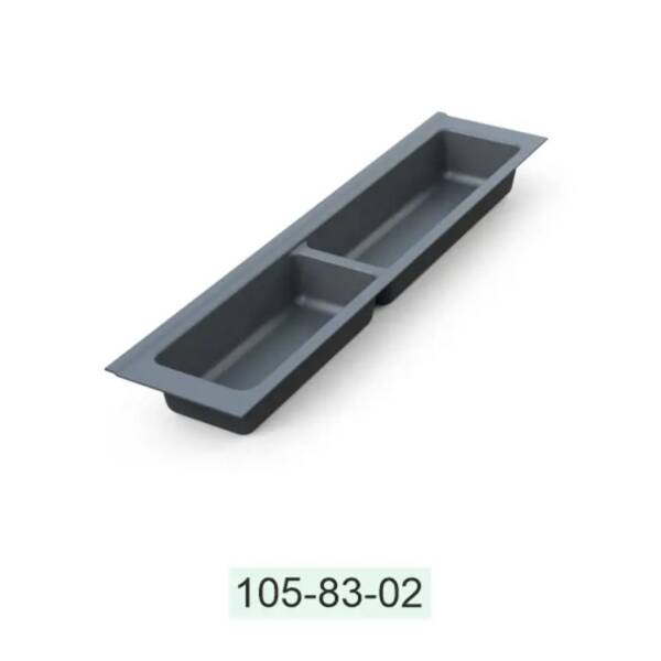 Mesan Traybond İki Bölme Antrasit Kaşıklık 107mm (105-83-02-309) - 1