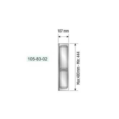 Mesan Traybond İki Bölme Antrasit Kaşıklık 107mm (105-83-02-309) - 3