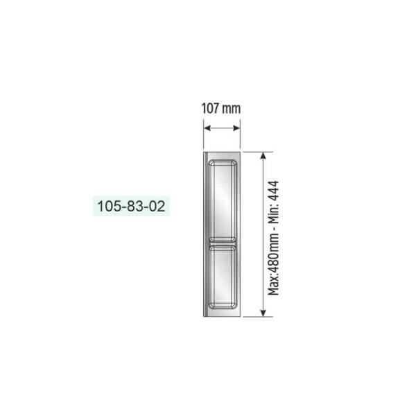 Mesan Traybond İki Bölme Antrasit Kaşıklık 107mm (105-83-02-309) - 3
