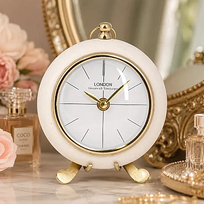 Metal Ayaklı Yuvarlak Saat 5*14*17 cm (AK.IV0333) - 1