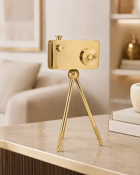Metal Gold Kamera Dekor 9*11*23 cm (AK.IV0286) - 1