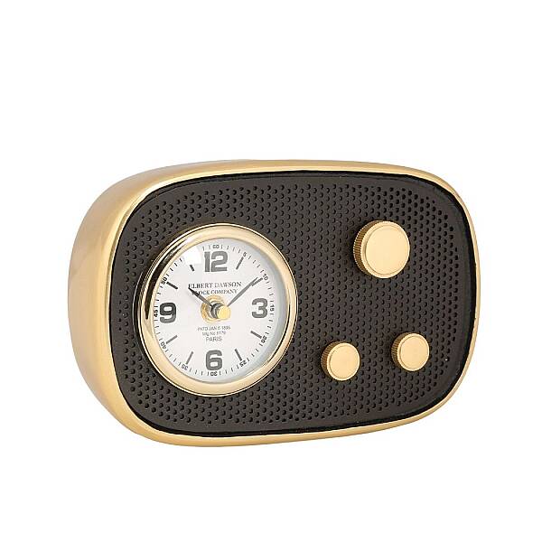 Metal Gold Siyah Radio Saat 6*22*14 cm (AK.IV0305) - 2