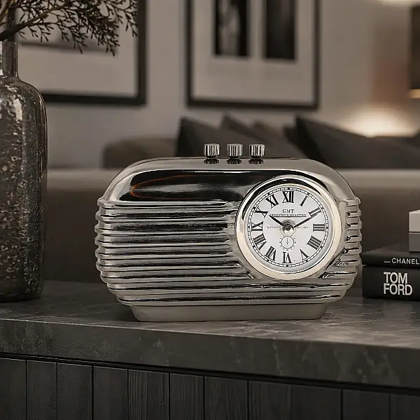 Metal Retro Radio Saat 7*21*14 cm (AK.IV0340) - 1