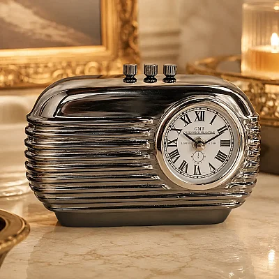 Metal Retro Radio Saat 7*21*14 cm (AK.IV0340) - 1
