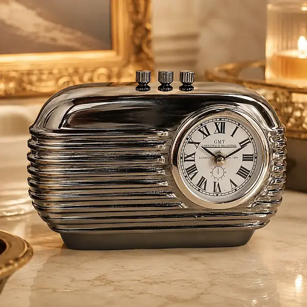 Metal Retro Radio Saat 7*21*14 cm (AK.IV0340) - 1