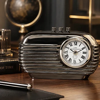 Metal Retro Radio Saat 7*21*14 cm (AK.IV0340) - 4