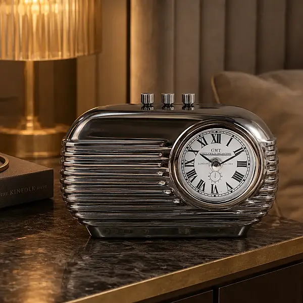 Metal Retro Radio Saat 7*21*14 cm (AK.IV0340) - 5