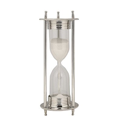 Metal Silver Kum Saati 10*10*28 cm (AK.IV0274) - Vitale (1)