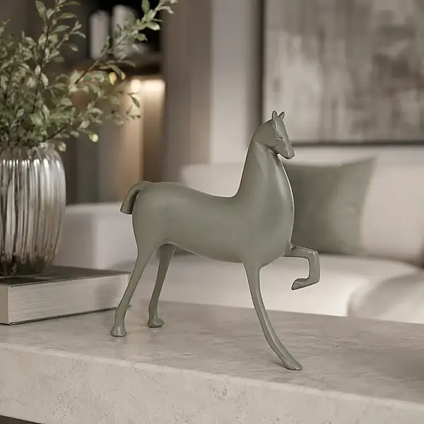 Metal Yeşil At 7*25*26 cm (AK.IV0347) - 1
