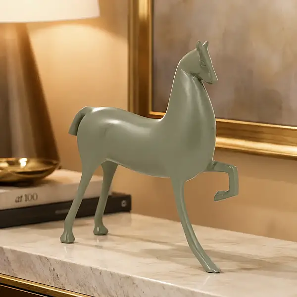 Metal Yeşil At 7*25*26 cm (AK.IV0347) - 1