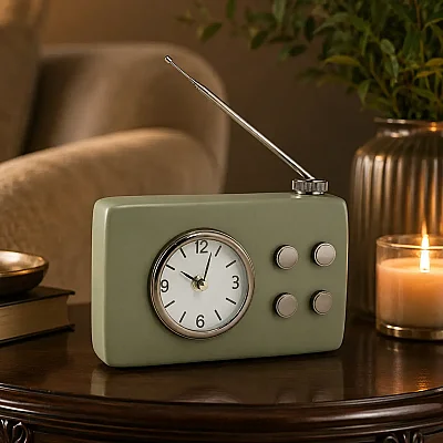 Metal Yeşil Radio Saat 4*20*5 cm (AK.IV0307) - 3
