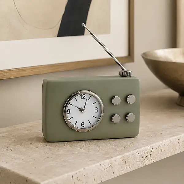Metal Yeşil Radio Saat 4*20*5 cm (AK.IV0307) - 4