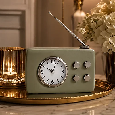 Metal Yeşil Radio Saat 4*20*5 cm (AK.IV0307) - 5