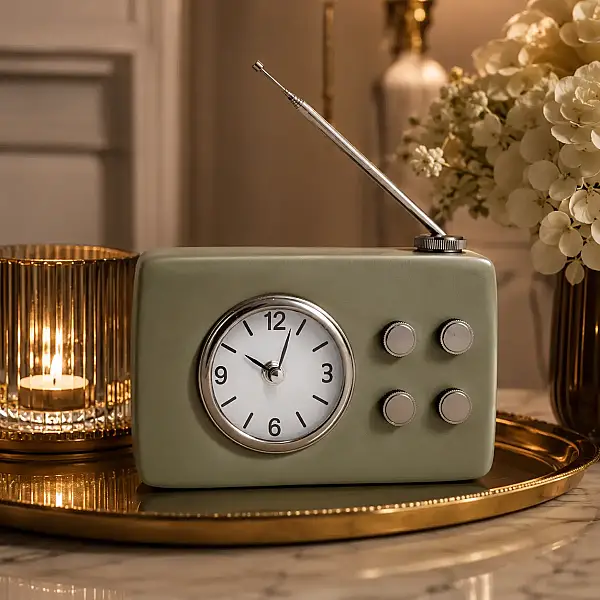 Metal Yeşil Radio Saat 4*20*5 cm (AK.IV0307) - 5