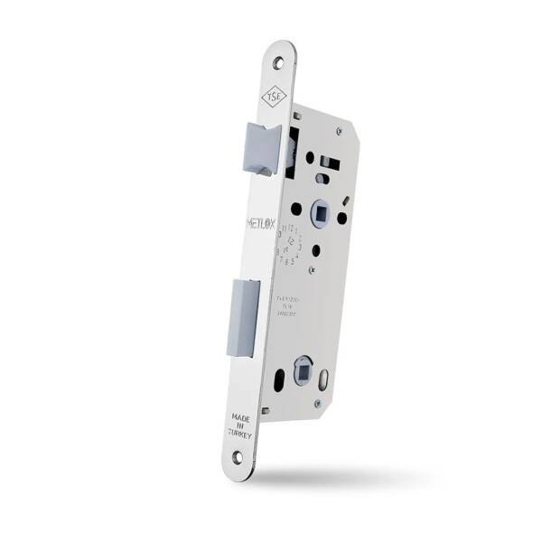 Metlox Oval Wc Kilidi 40mm Wc Sessiz Kapı Kilit Parlak Nikel (MET04) - 1