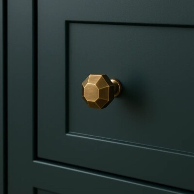 Mia Metal Düğme Kulp Antik Sarı (1908-D-94) - Mia Metal