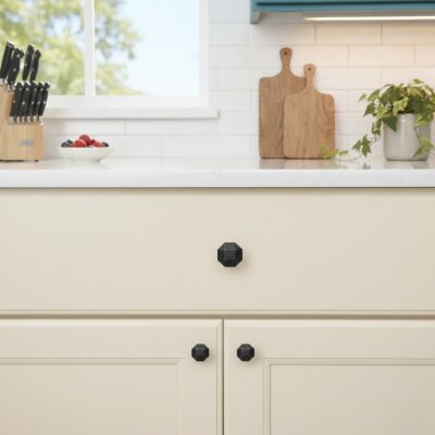 Mia Metal Düğme Kulp Siyah (1908-D-02) - Mia Metal