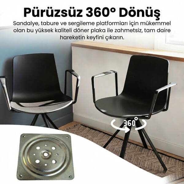 Döner Tv Tabure Altlığı Kare Metal Mekanizma - 1