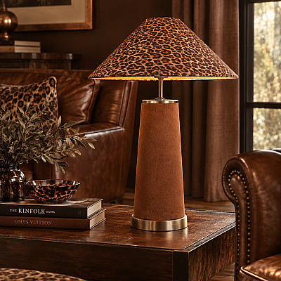 Mocha Camel Leopar Abajur - Lamba Mamba (1)