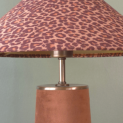 Mocha Camel Leopar Abajur - 4