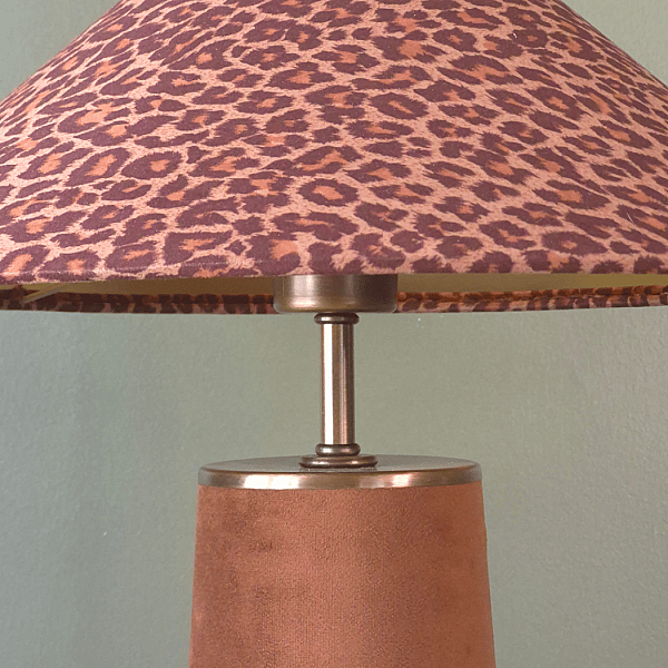Mocha Camel Leopar Abajur - 4