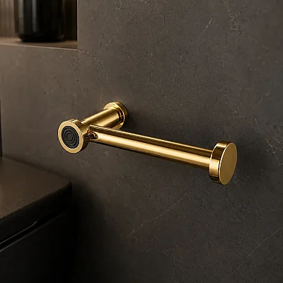 Gedy Moonlight Round Açık Tuvalet Kağıtlığı Siyah Kristal Gold (A.1WC.85510/ON) - 1
