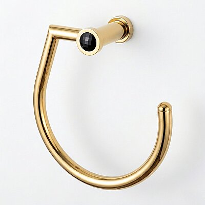 Gedy Moonlight Round Havluluk 18 cm Siyah Kristal Gold (A.1WC.85514/ON) - Gedy