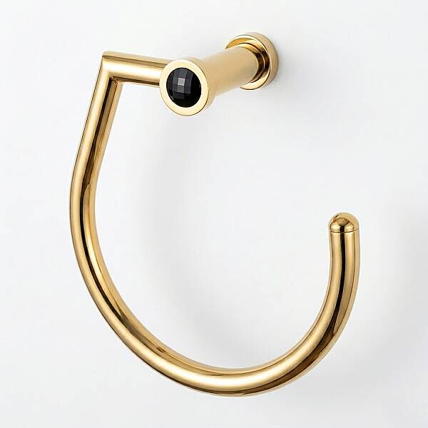 Gedy Moonlight Round Havluluk 18 cm Siyah Kristal Gold (A.1WC.85514/ON) - 1