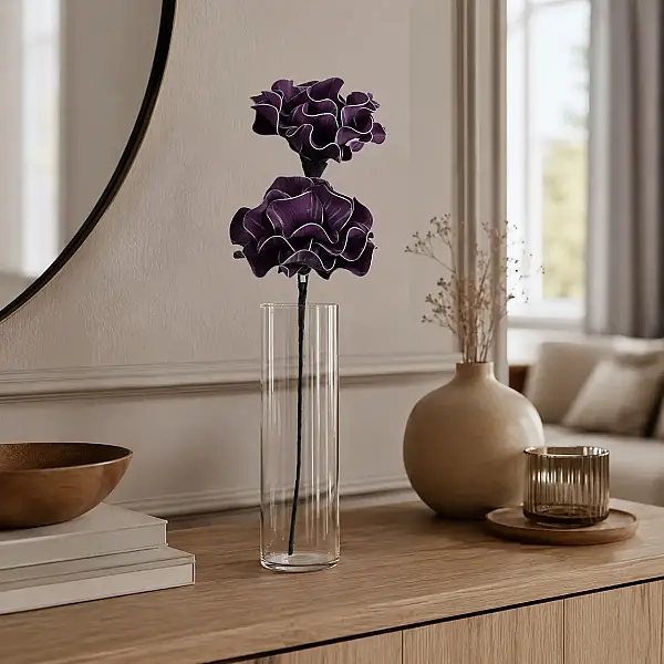 Mor Gümüş Süpürme Kıvrım Model Yapay Çiçek (AK.ESR0005) - 3