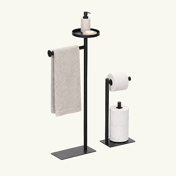 Moss 2'li Metal Banyo Standı - Siyah - 1