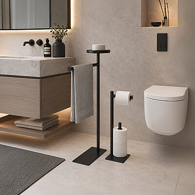 Moss 2'li Metal Banyo Standı - Siyah - Artepera (1)