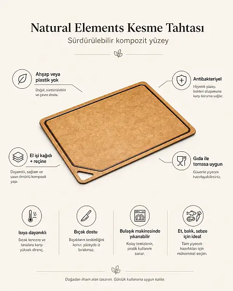 Natural Elements Kesme Tahtası (NEWOODFIBBRD44) - 5
