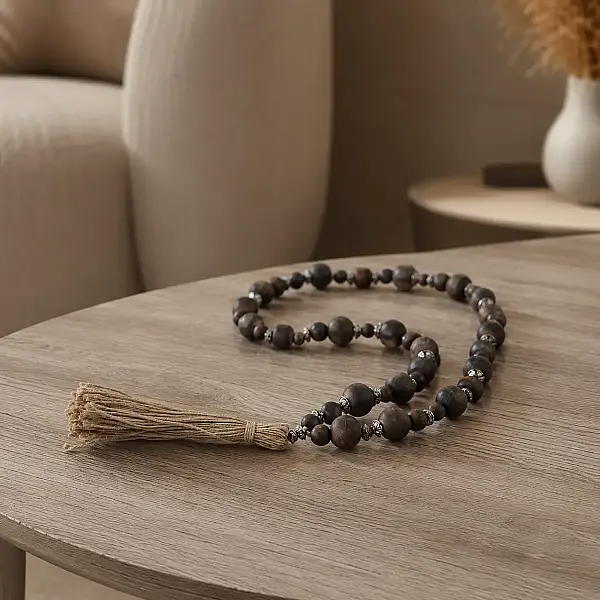Nil Ahşap Boncuk Dekor 5*5*68 cm (AK.KV0531) - 1