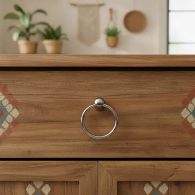 Nobel Cordia Düğme Kulp Krom (7584-18) - 1