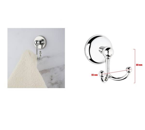 Nobel Fiesta Banyo Havlu Bornoz Askısı Metal (721306) - 3