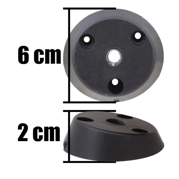 Nobel Sehpa Dereceli Ayak Bağlantı Bingosu Siyah 60mm (329562) - 3