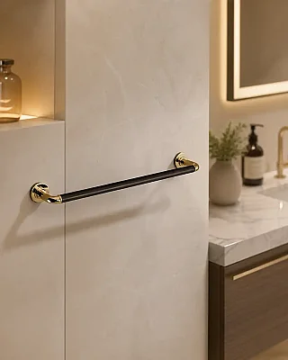 System Banyo Nord Uzun Havluluk Gold/Siyah Renk 48x76x480 mm (BA1041 004 GL-AL6) - 1