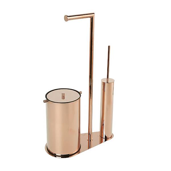 Vitale Banyo Nova Hareketli Wc Set Çöp Kovalı 5 Litre Bakır (KBW-907RS) - 1