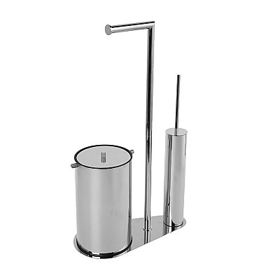Vitale Banyo Nova Hareketli Wc Set Çöp Kovalı 5 Litre Krom (KBW-907CR) - Vitale Banyo