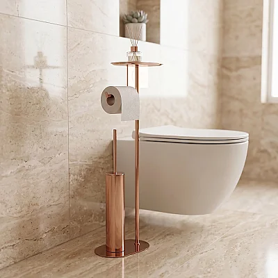 Vitale Banyo Nova Hareketli Wc Set Yuvarlak Bakır (KBW-836-1RS) - 1