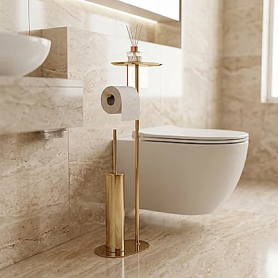 Vitale Banyo Nova Hareketli Wc Set Yuvarlak Gold (KBW-836-1GL) - 1