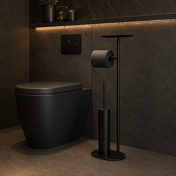 Vitale Banyo Nova Hareketli Wc Set Yuvarlak Mat Siyah (KBW-836-1MB) - 3